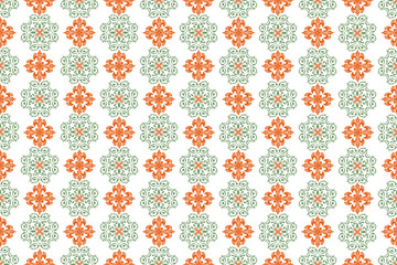 seamless pattern with red flowers 
Geometric Ikat Wallpaper