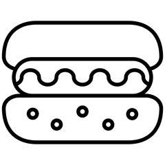 Hotdog line icon