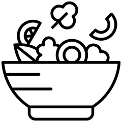 Salad line icon