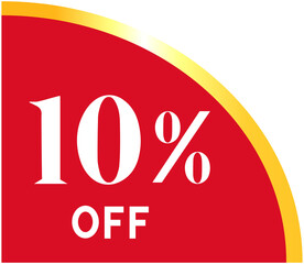 10% Special offer red ribbon corner
