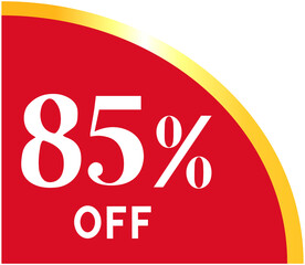 85% Special offer red ribbon corner
