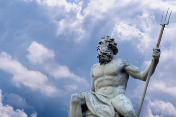Ancient mighty god of sea, oceans and water Neptune (Poseidon).