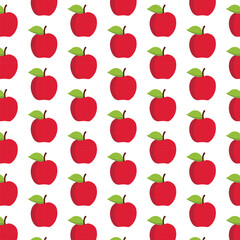 Seamless Red Apple Pattern