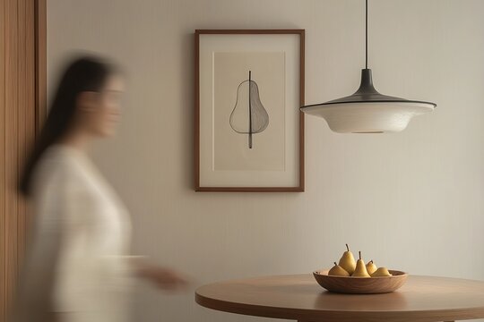 young woman holding a candle in the kitchen