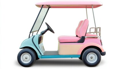 Custom Golf Cart with Vibrant Pastel Colors