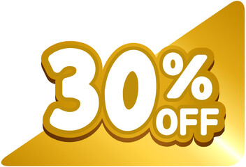 Golden Corner 30% OFF Sale Tag

