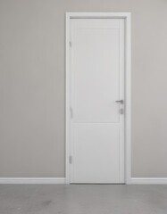 Crisp white door, subtle handle detail  Clean lines, modern aesthetic ,  panel,  white background