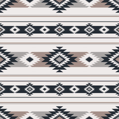 Modern beige color aztec southwest pattern. Vector aztec southwestern Navajo geometric seamless pattern. Ethnic geometric pattern use for fabric, textile, home decoration elements, upholstery, etc.