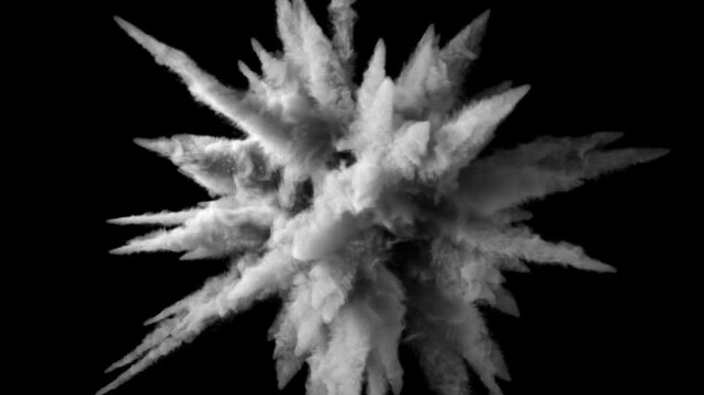 White smoke explosion - 60fps