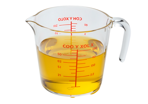 Measuring Oil: Cooking Measurement Guide on Transparent  background