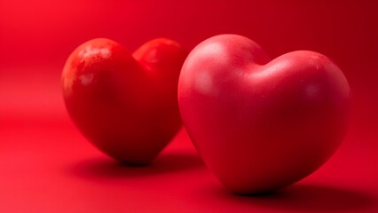 Obraz premium two red hearts