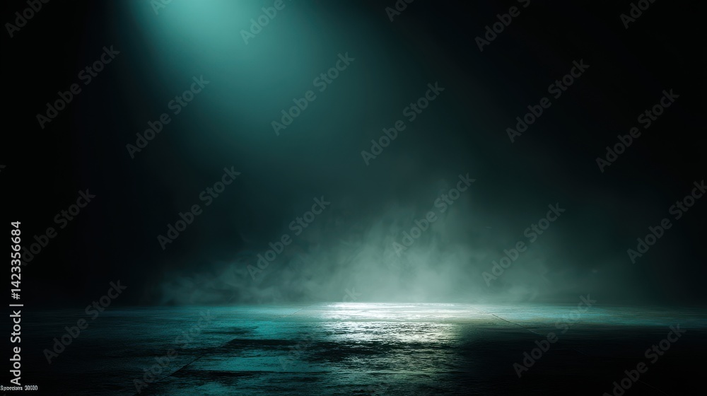 Poster mysterious dark background with soft light illuminating the surface, perfect for creative projects a