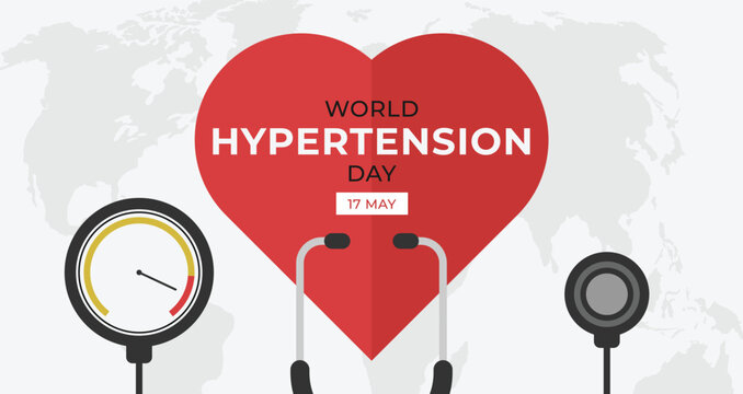 World Hypertension Day. Health awareness concept for banner, poster and background design.