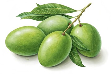 Obraz premium green mango fruit