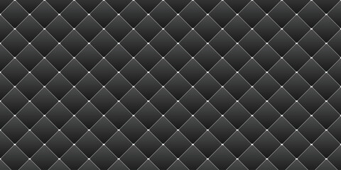 Naklejka premium Geometric black background with square shape pattern design vector