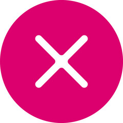 Cross Circle Rounded Transparent Icon