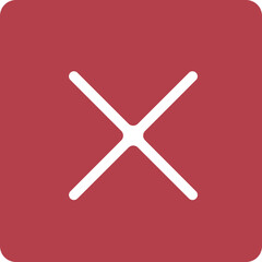 Cross Square Rounded Transparent Icon