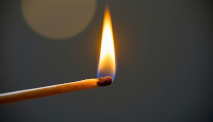 A cap of a matchstick burning brightly, surrounded by a halo of light.