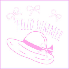 Hand drawn set  Summer time