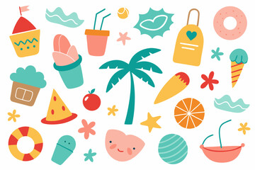 Summer beach icon