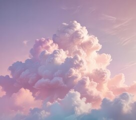 Fototapeta premium Pastel cloud-like gradient, soft focus, ethereal , art, soft, fuzzy