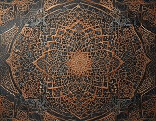 Intricate Moroccan geometric pattern, flat design , shapes, art