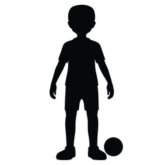 Female in Action Soccer Silhouette Illustration