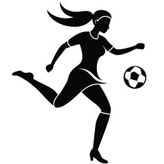 Black and White Illustration of a Female