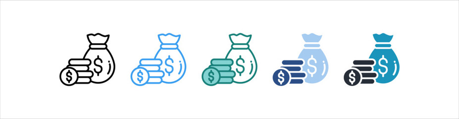 Budget Icon In Different Style Vector