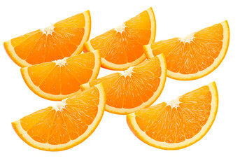Juicy Orange Slices: Fresh Citrus Fruit Image on Transparent  background