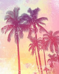 vector illustration of a tropical beach