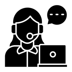 Live Chat Support  Icon Element For Design