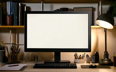 desk lamp and notebook