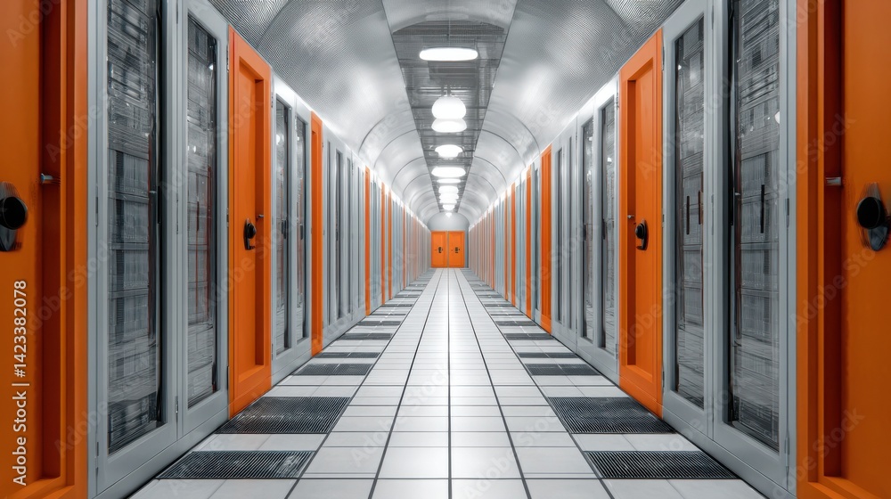 Poster server room wonderland: exploring the enigmatic world of servers with generative ai.