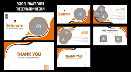 School PowerPoint presentation slide template,PowerPoint presentation template design,Use in Presentation, flyer and leaflet, corporate report, marketing, advertising, annual report, banner,Utilize 