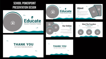 School PowerPoint presentation slide template,PowerPoint presentation template design,Use in Presentation, flyer and leaflet, corporate report, marketing, advertising, annual report, banner,Utilize 