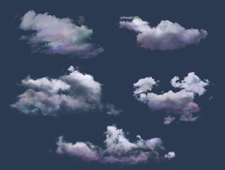 soft purple pastel and colorful fantasy night clouds pack part 2