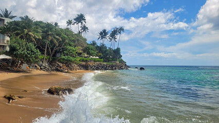 exotic tropical beach in mirissa