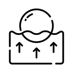 Get a sight of this outline icon of buoyancy