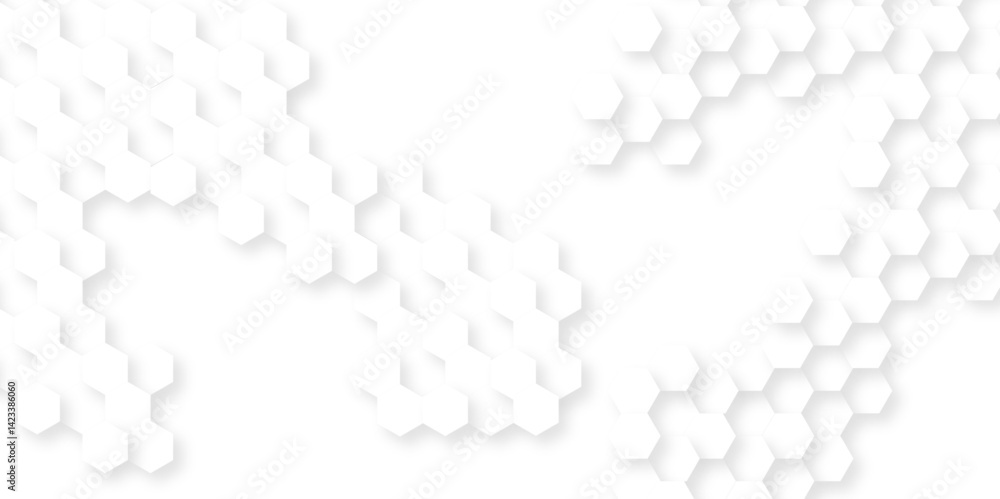 Poster background with hexagons . abstract background with lines . white texture background . hexagon abstr
