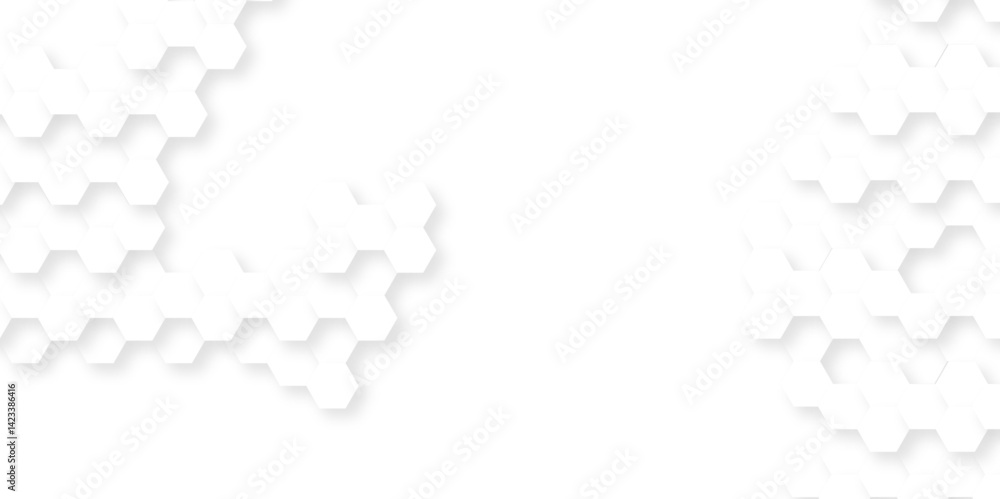 Poster background with hexagons . abstract background with lines . white texture background . hexagon abstr