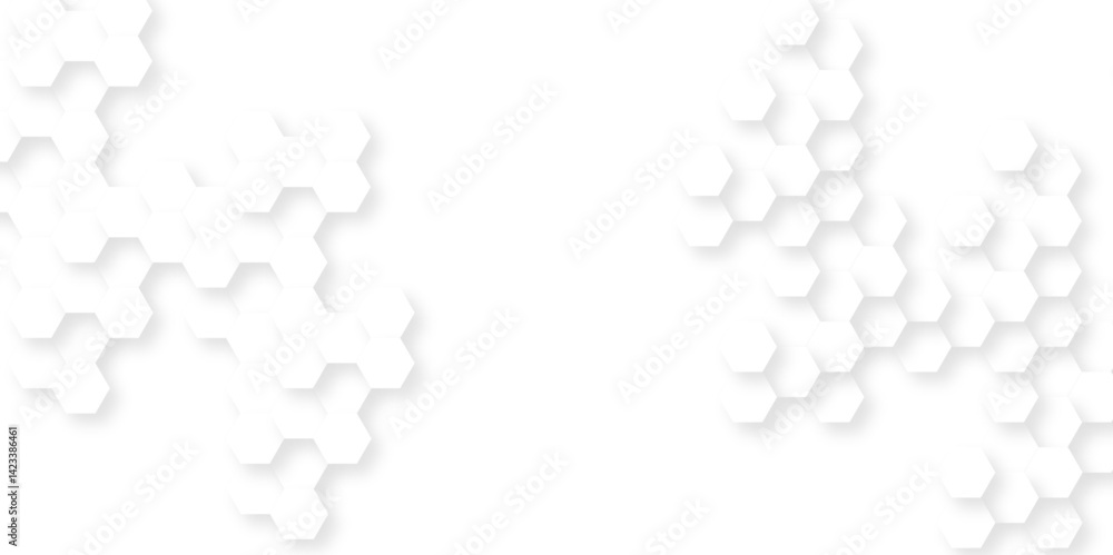 Poster background with hexagons . abstract background with lines . white texture background . hexagon abstr