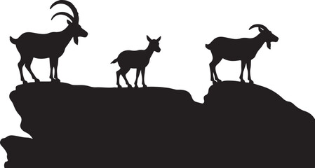 Fototapeta premium Graceful Antelope Silhouettes 