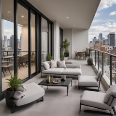 Fototapeta premium modern living room with modern furniture