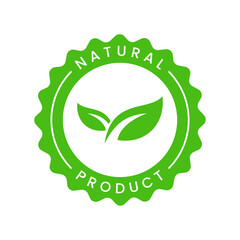 Green label natural product vector