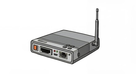 Simple router illustration wireless network device home internet connectivity