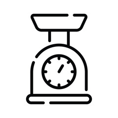 Here is a line style icon of weight scale