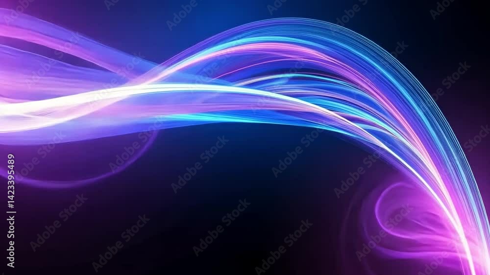 Aufkleber vibrant abstract background colorful light waves in motion, creating energy and illumination with gr