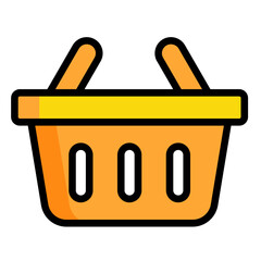 Shopping Basket  Icon Element For Design