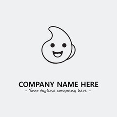 Egg cartoon illustration black and white for logo company vector image
